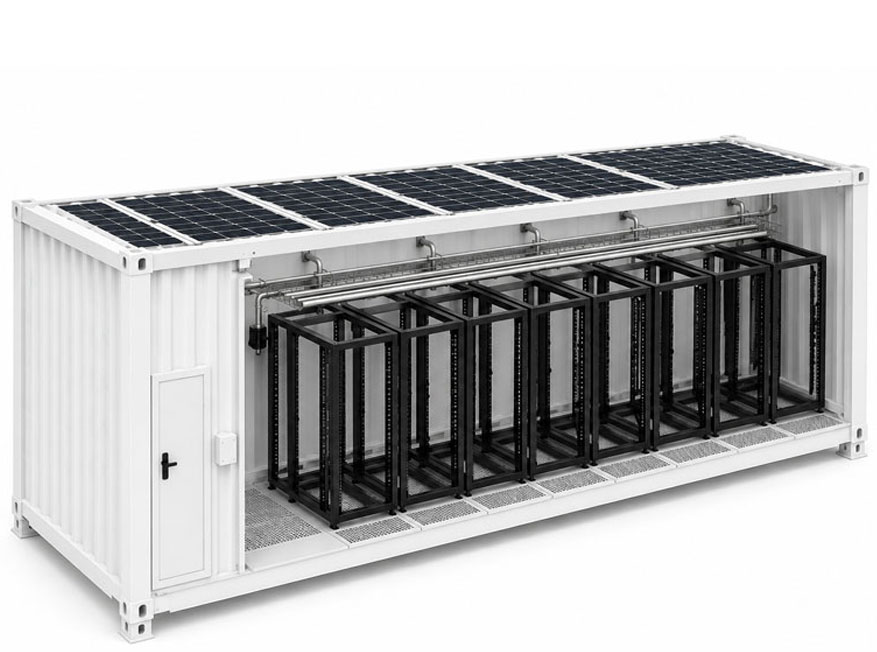 Containerized modular data center with integrated server rack infrastructure