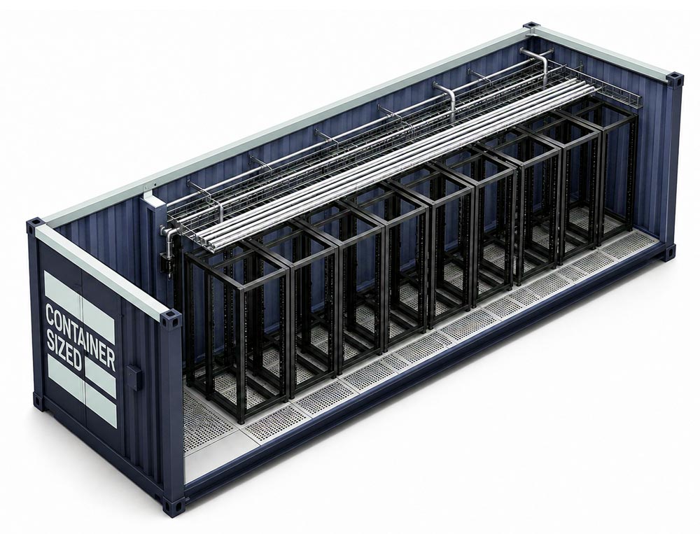 Containerised modular data centre.
